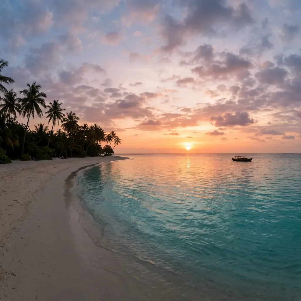חוף טרופי שליו עם שקיעה מרהיבה - הדרך שלך לחופשה מושלמת